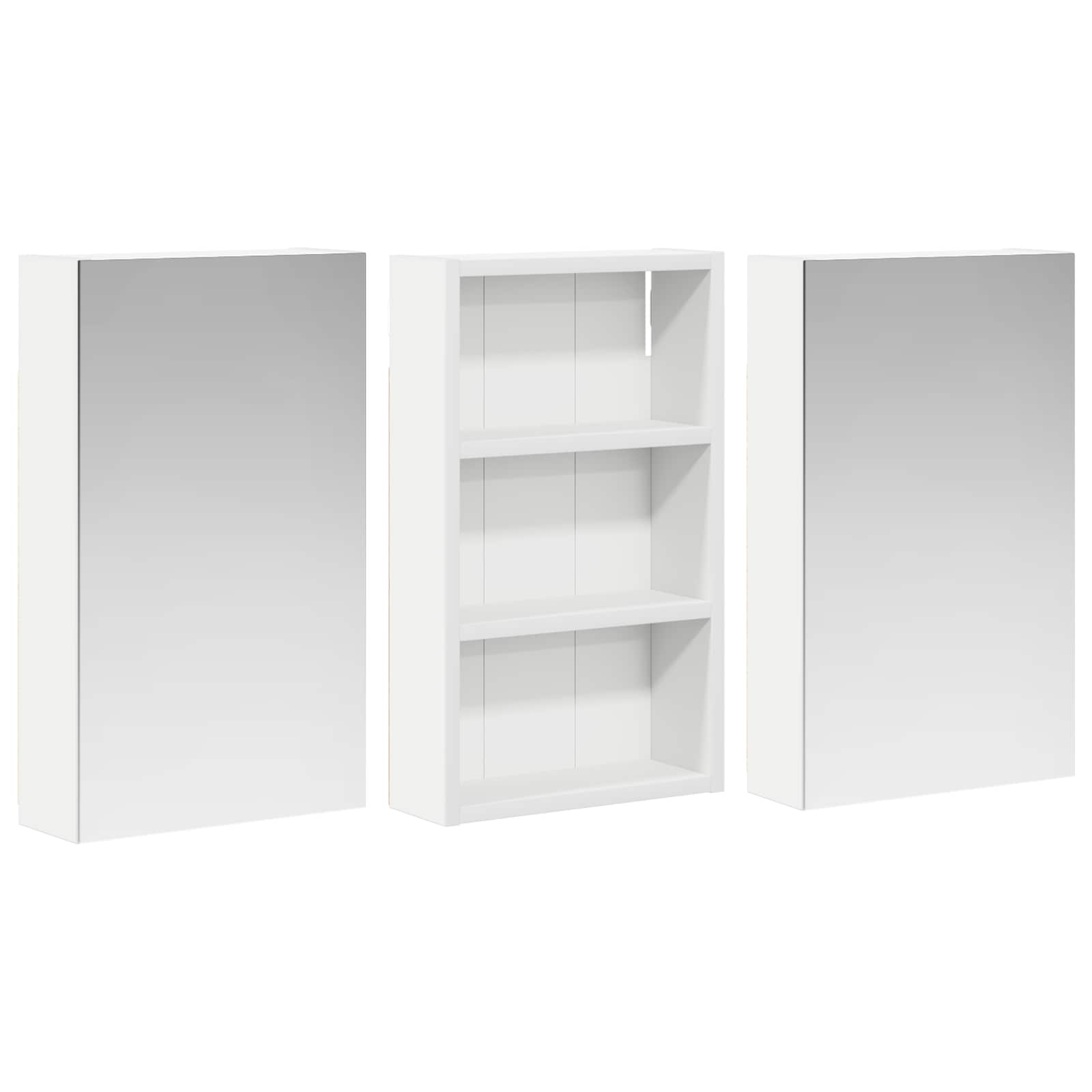 Badezimmerschrank-Set 3 pcs 90 x 10,5 x 50 cm Holzwerkstoff
