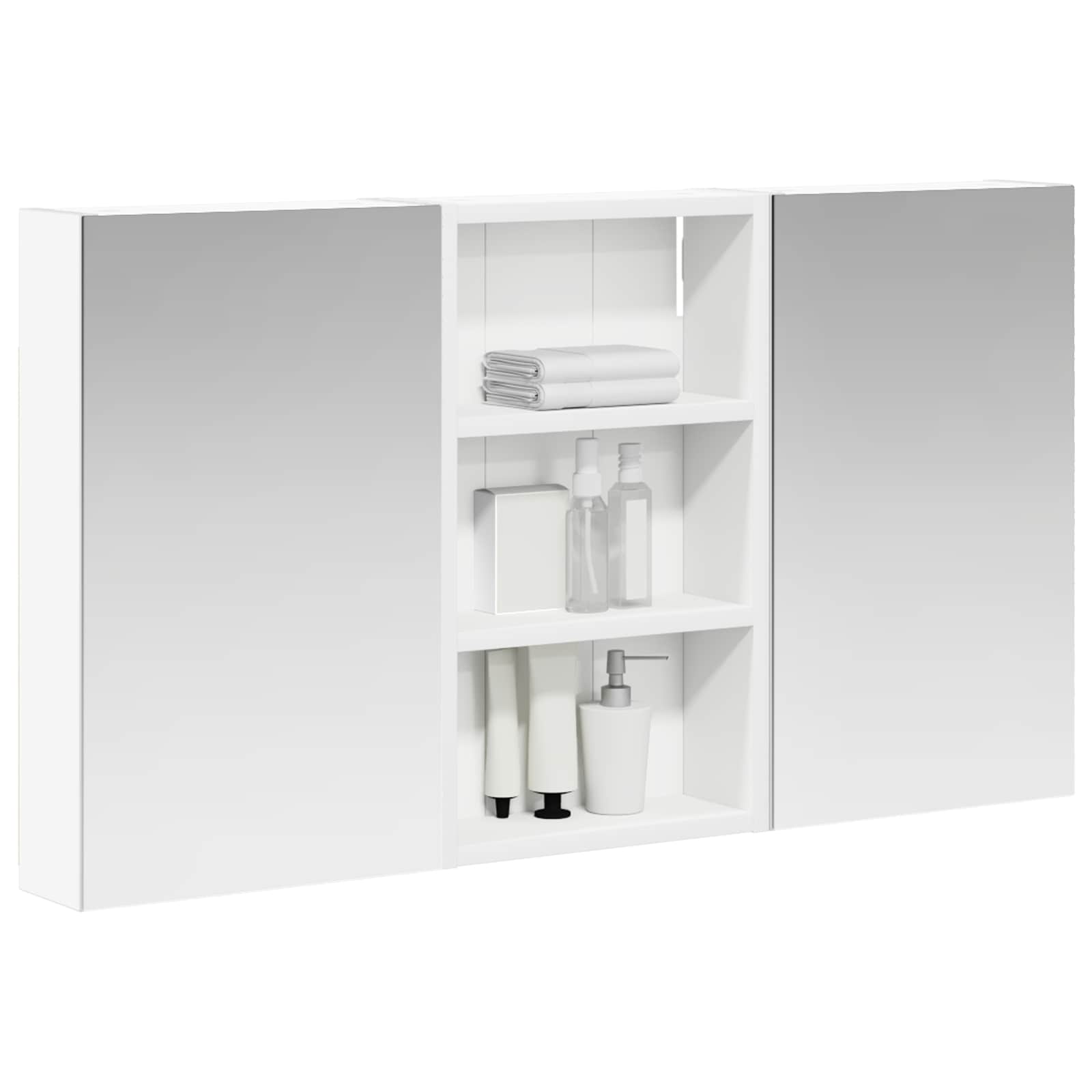 Badezimmerschrank-Set 3 pcs 90 x 10,5 x 50 cm Holzwerkstoff