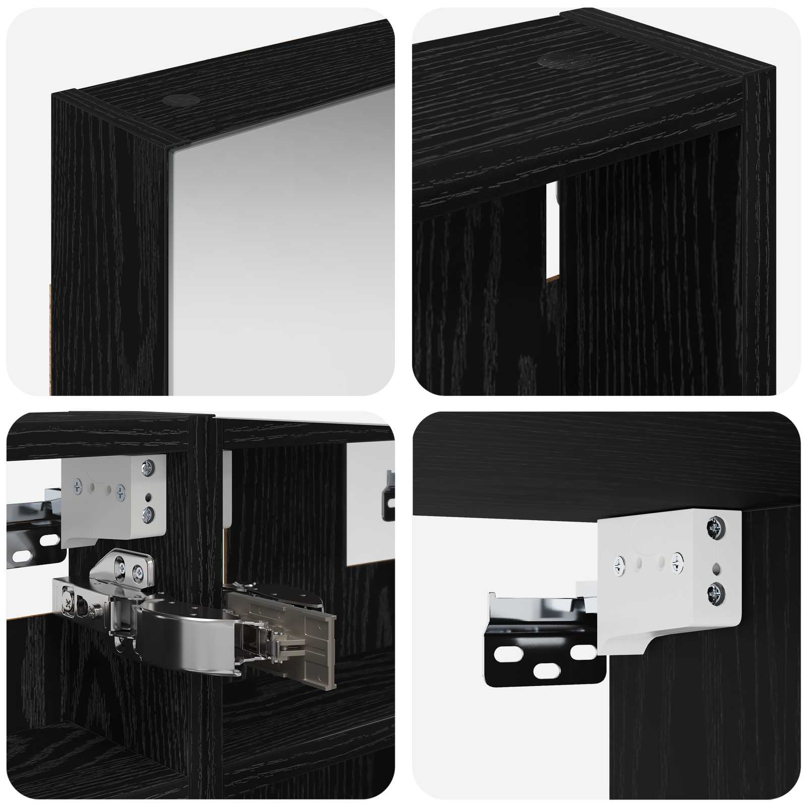 Badezimmerschrank-Set 3 pcs 90 x 10,5 x 50 cm Holzwerkstoff