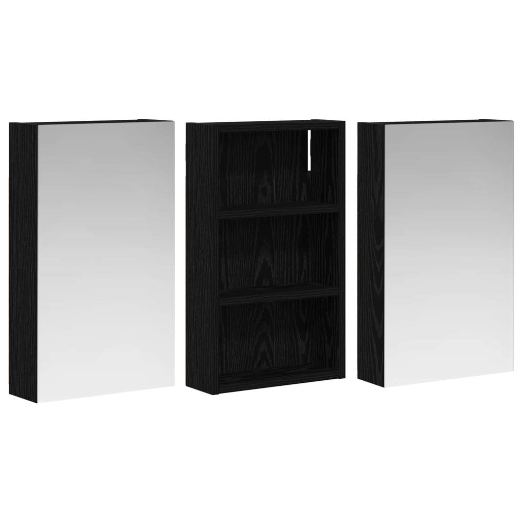 Badezimmerschrank-Set 3 pcs 90 x 10,5 x 50 cm Holzwerkstoff