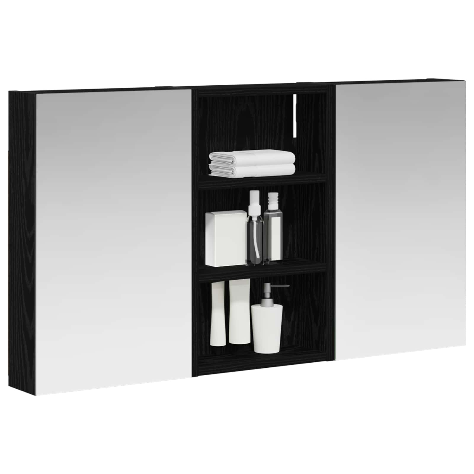 Badezimmerschrank-Set 3 pcs 90 x 10,5 x 50 cm Holzwerkstoff