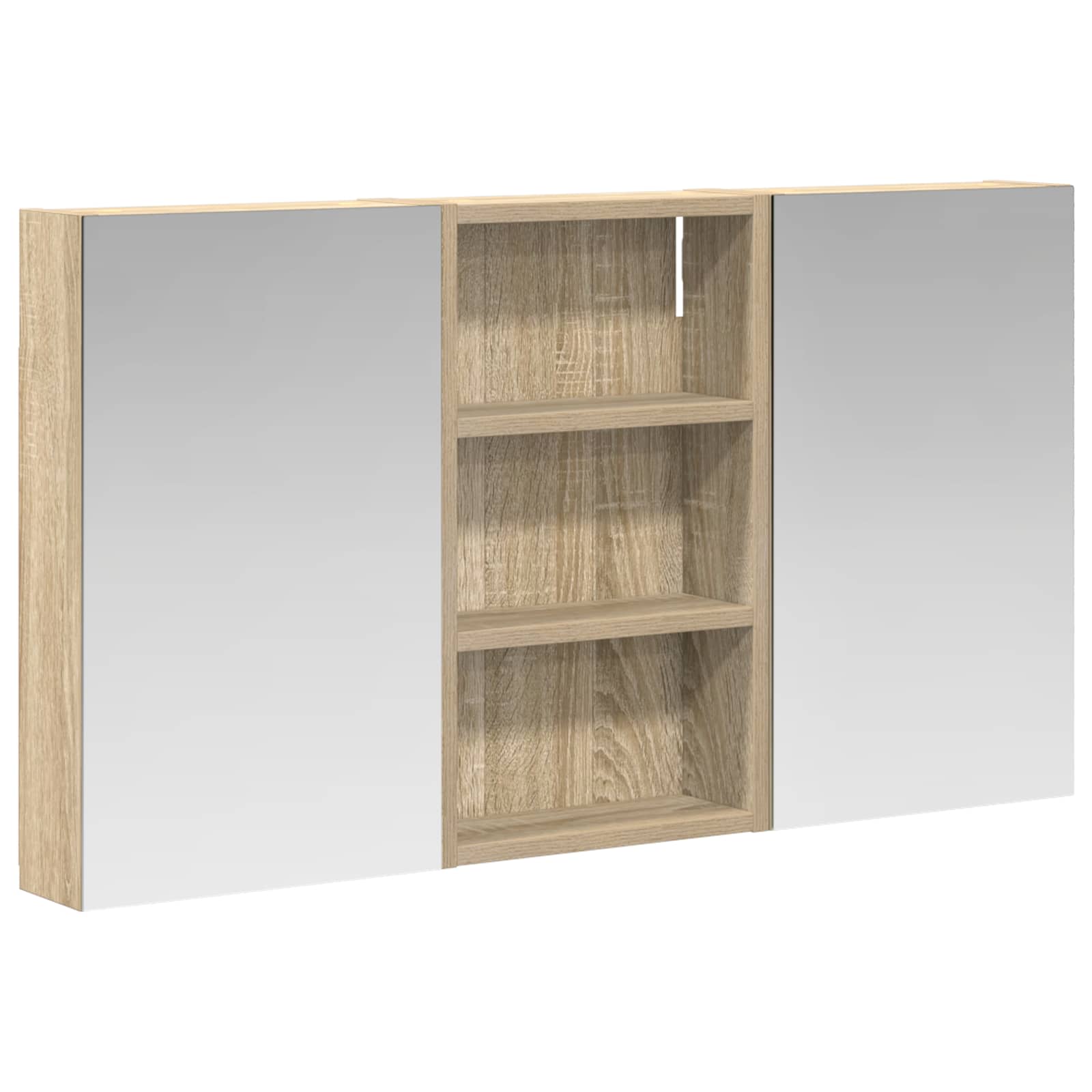 Badezimmerschrank-Set 3 pcs 90 x 10,5 x 50 cm Holzwerkstoff