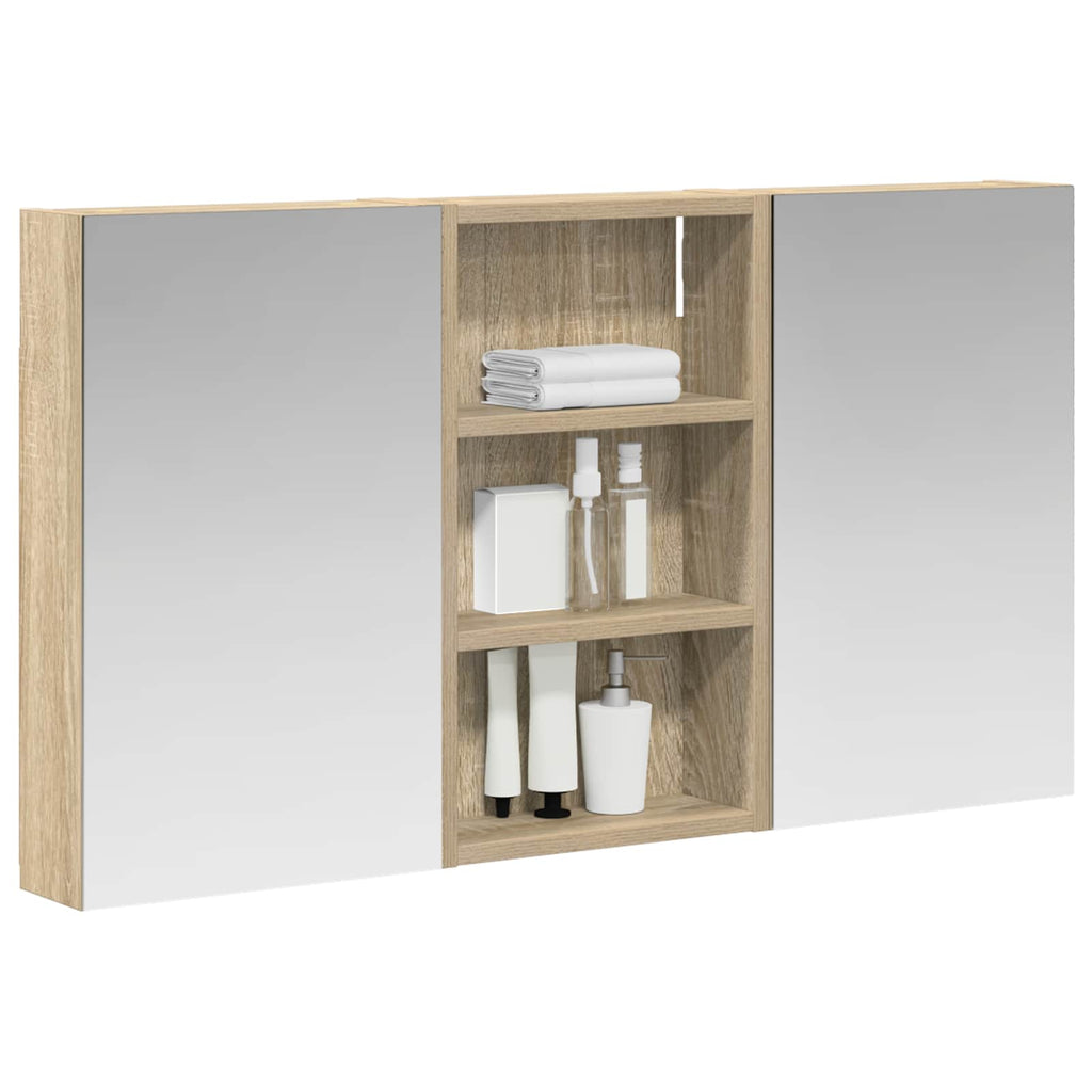 Badezimmerschrank-Set 3 pcs 90 x 10,5 x 50 cm Holzwerkstoff