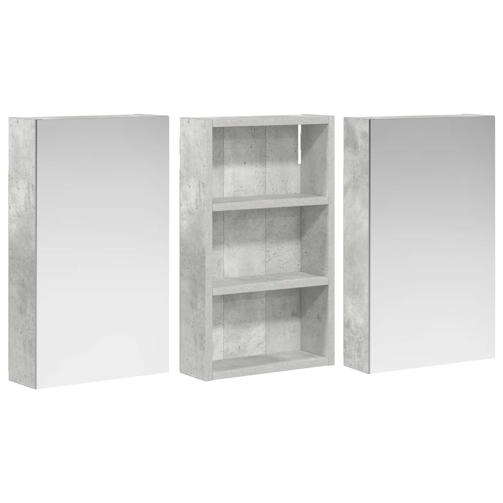 Badezimmerschrank-Set 3 pcs 90 x 10,5 x 50 cm Holzwerkstoff