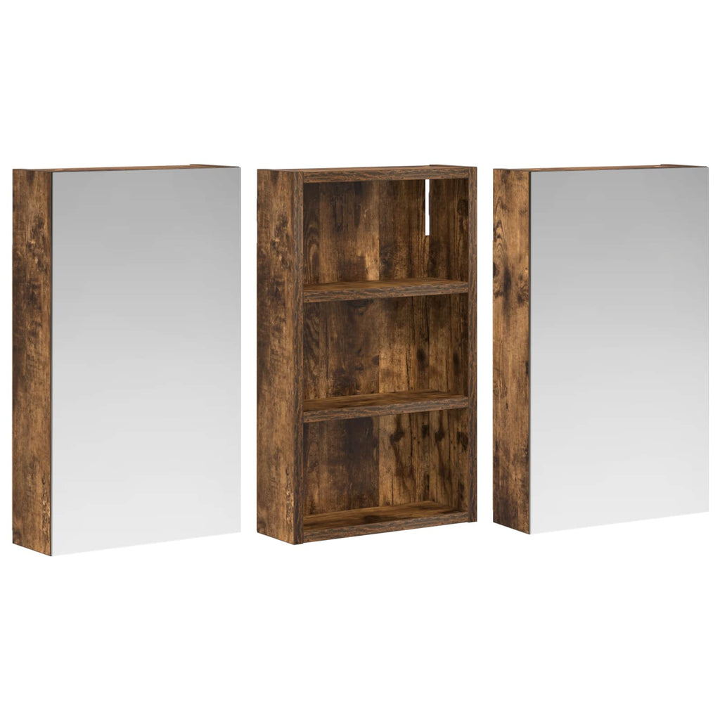 Badezimmerschrank-Set 3 pcs 90 x 10,5 x 50 cm Holzwerkstoff