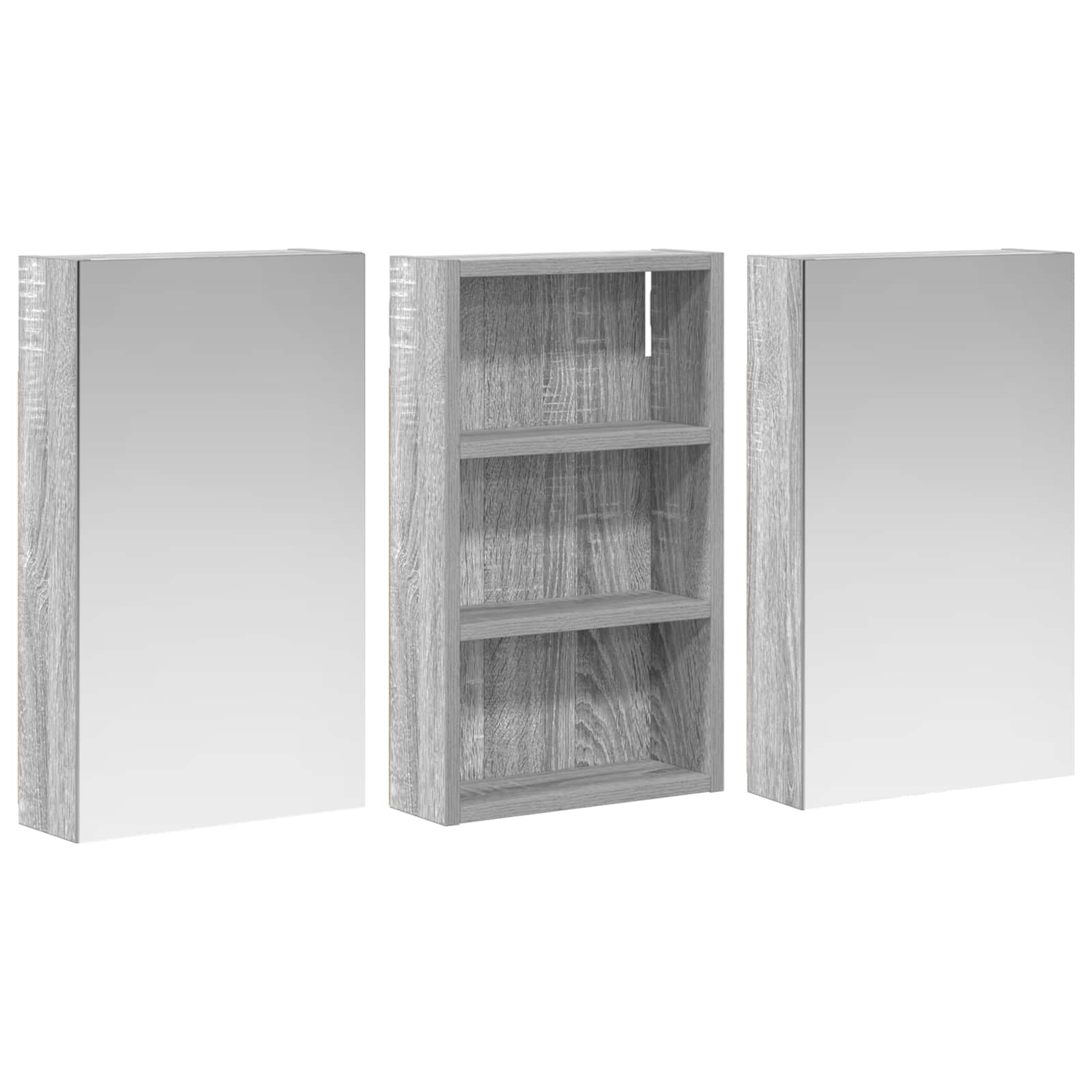 Badezimmerschrank-Set 3 pcs 90 x 10,5 x 50 cm Holzwerkstoff