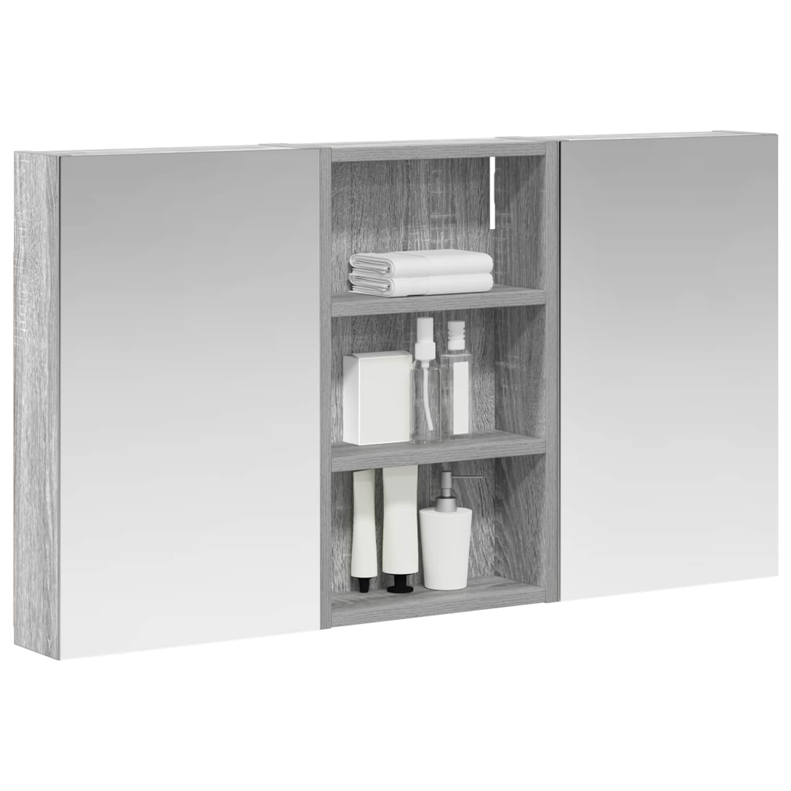 Badezimmerschrank-Set 3 pcs 90 x 10,5 x 50 cm Holzwerkstoff