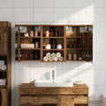 Badezimmerschrank-Set 3 pcs 90 x 10,5 x 50 cm Holzwerkstoff