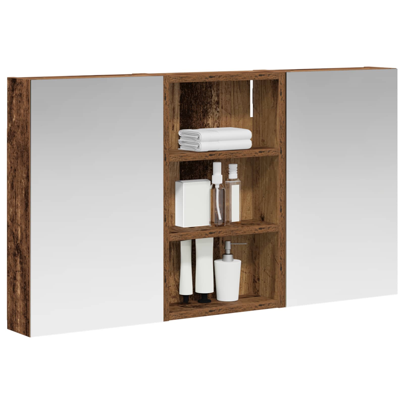 Badezimmerschrank-Set 3 pcs 90 x 10,5 x 50 cm Holzwerkstoff