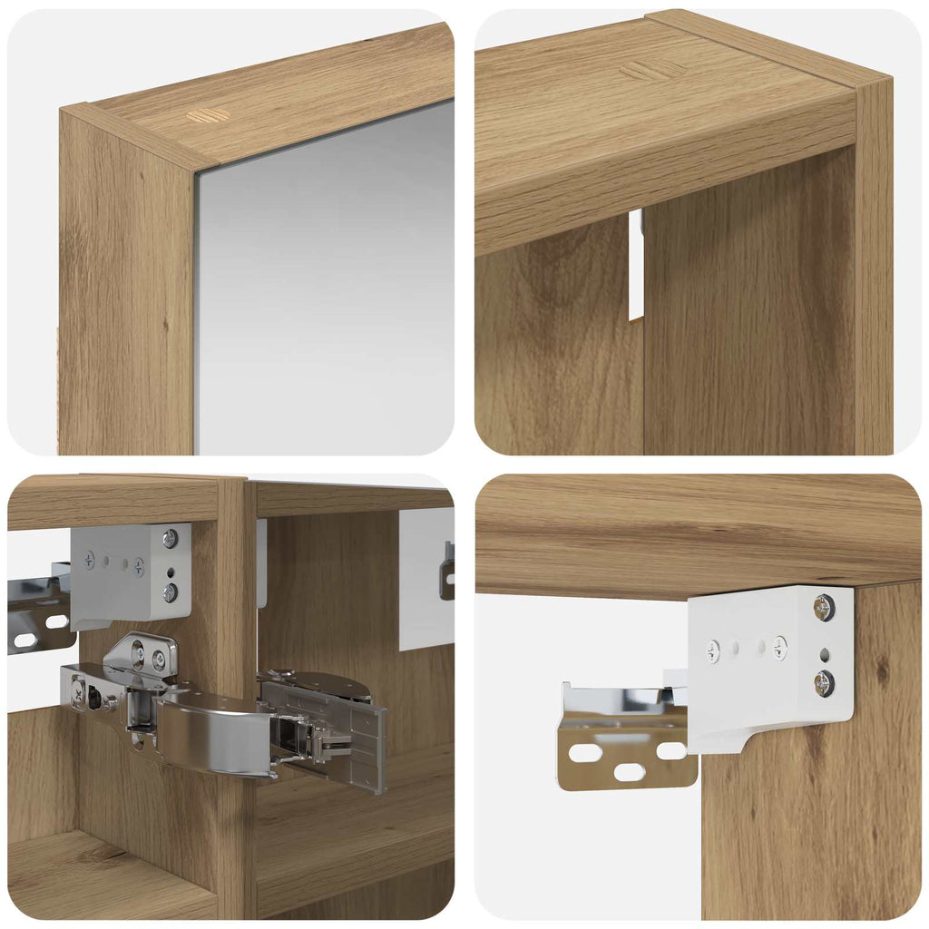Badezimmerschrank-Set 3 pcs 90 x 10,5 x 50 cm Holzwerkstoff