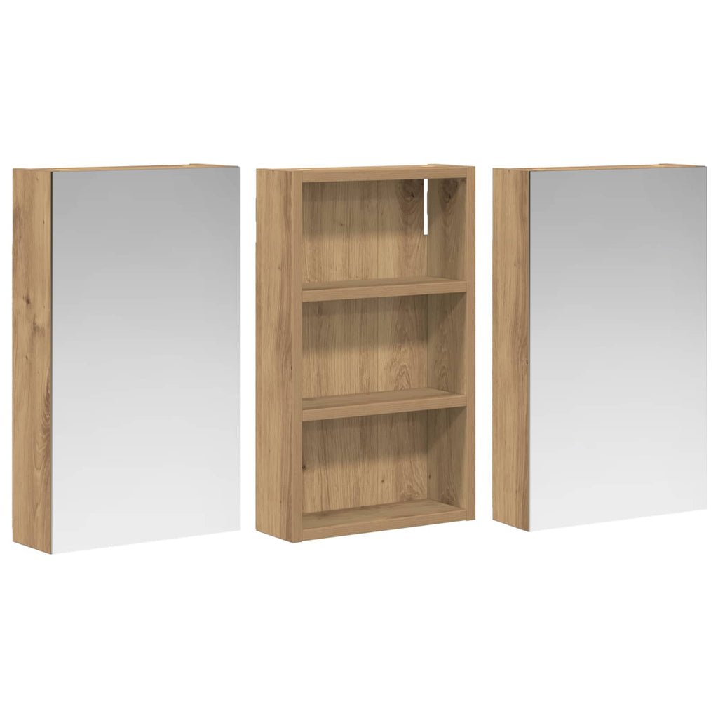 Badezimmerschrank-Set 3 pcs 90 x 10,5 x 50 cm Holzwerkstoff