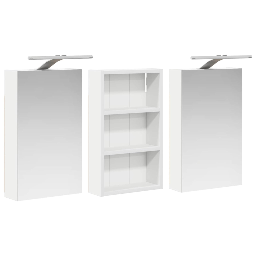 Badezimmerschrank-Set 3 pcs 90 x 10,5 x 50 cm Holzwerkstoff