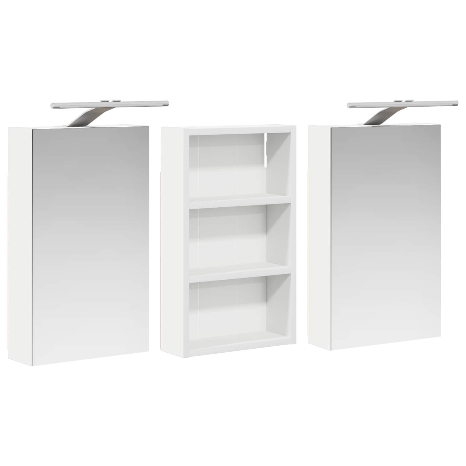 Badezimmerschrank-Set 3 pcs 90 x 10,5 x 50 cm Holzwerkstoff
