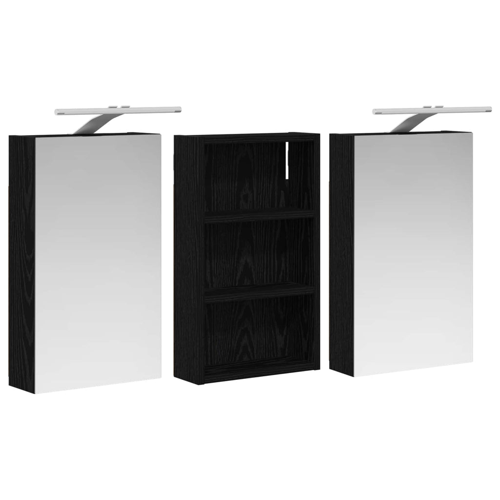 Badezimmerschrank-Set 3 pcs 90 x 10,5 x 50 cm Holzwerkstoff