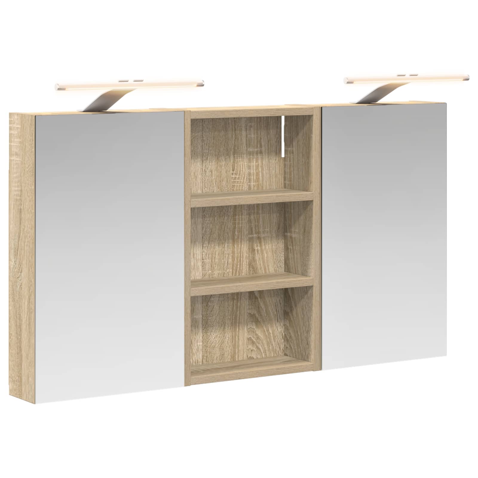 Badezimmerschrank-Set 3 pcs 90 x 10,5 x 50 cm Holzwerkstoff