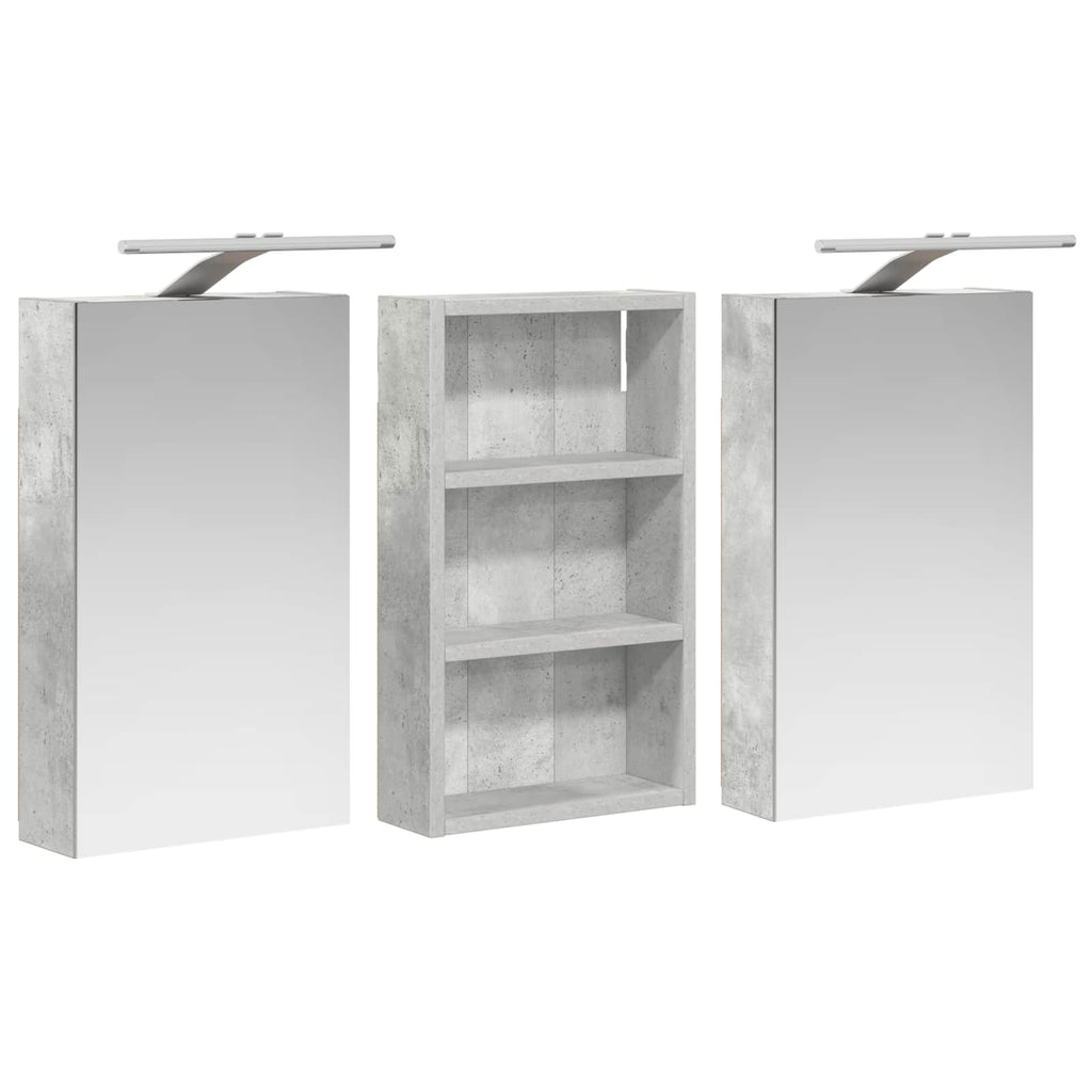 Badezimmerschrank-Set 3 pcs 90 x 10,5 x 50 cm Holzwerkstoff