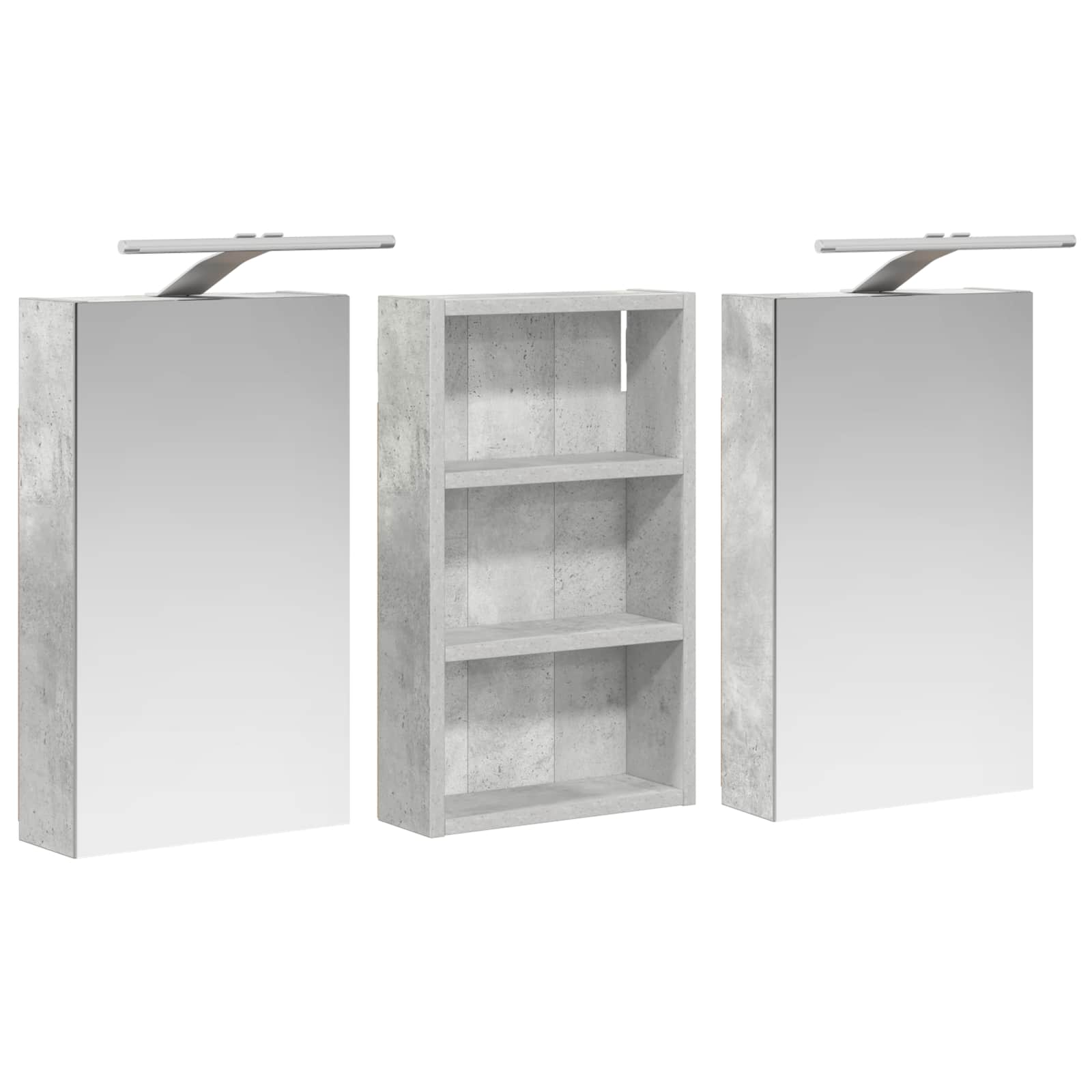Badezimmerschrank-Set 3 pcs 90 x 10,5 x 50 cm Holzwerkstoff