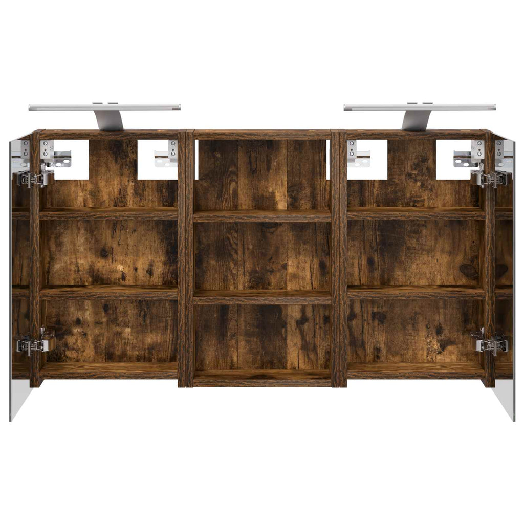 Badezimmerschrank-Set 3 pcs 90 x 10,5 x 50 cm Holzwerkstoff