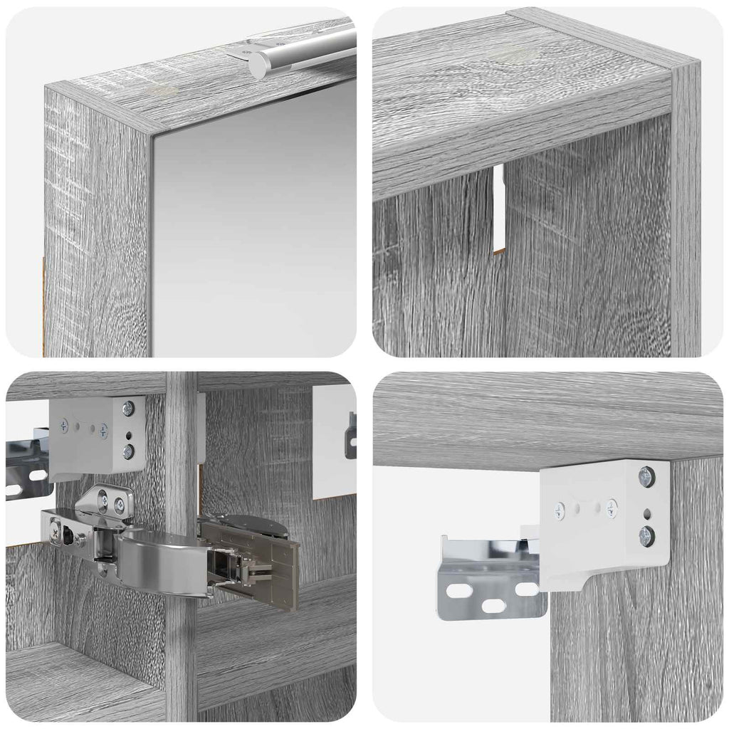 Badezimmerschrank-Set 3 pcs 90 x 10,5 x 50 cm Holzwerkstoff