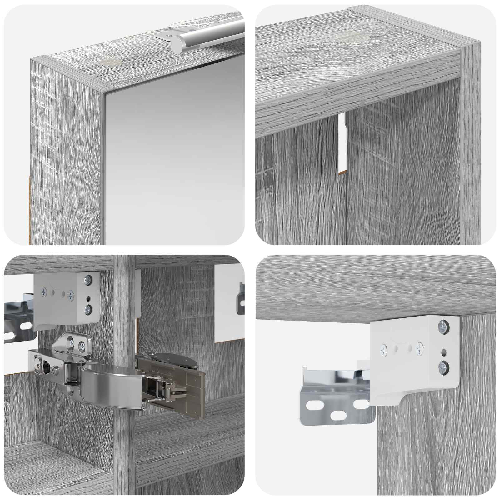 Badezimmerschrank-Set 3 pcs 90 x 10,5 x 50 cm Holzwerkstoff