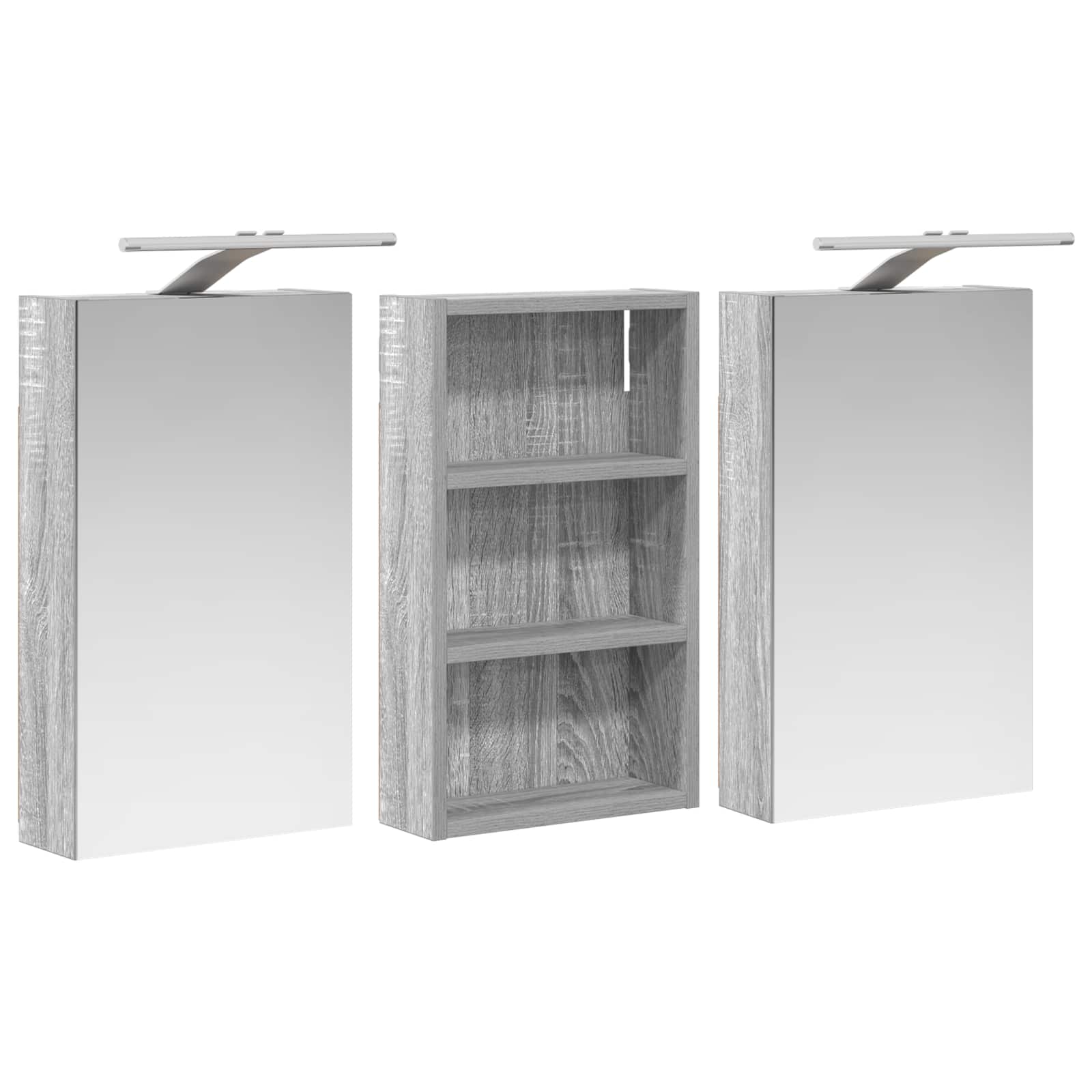 Badezimmerschrank-Set 3 pcs 90 x 10,5 x 50 cm Holzwerkstoff