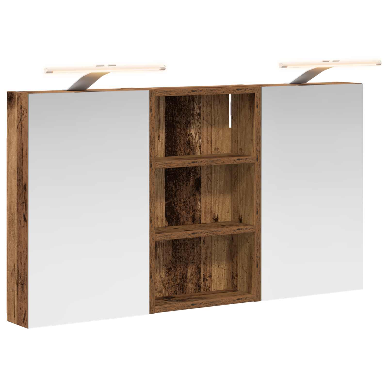 Badezimmerschrank-Set 3 pcs 90 x 10,5 x 50 cm Holzwerkstoff