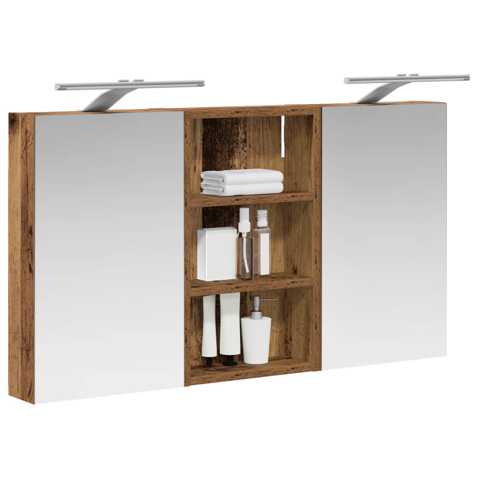 Badezimmerschrank-Set 3 pcs 90 x 10,5 x 50 cm Holzwerkstoff
