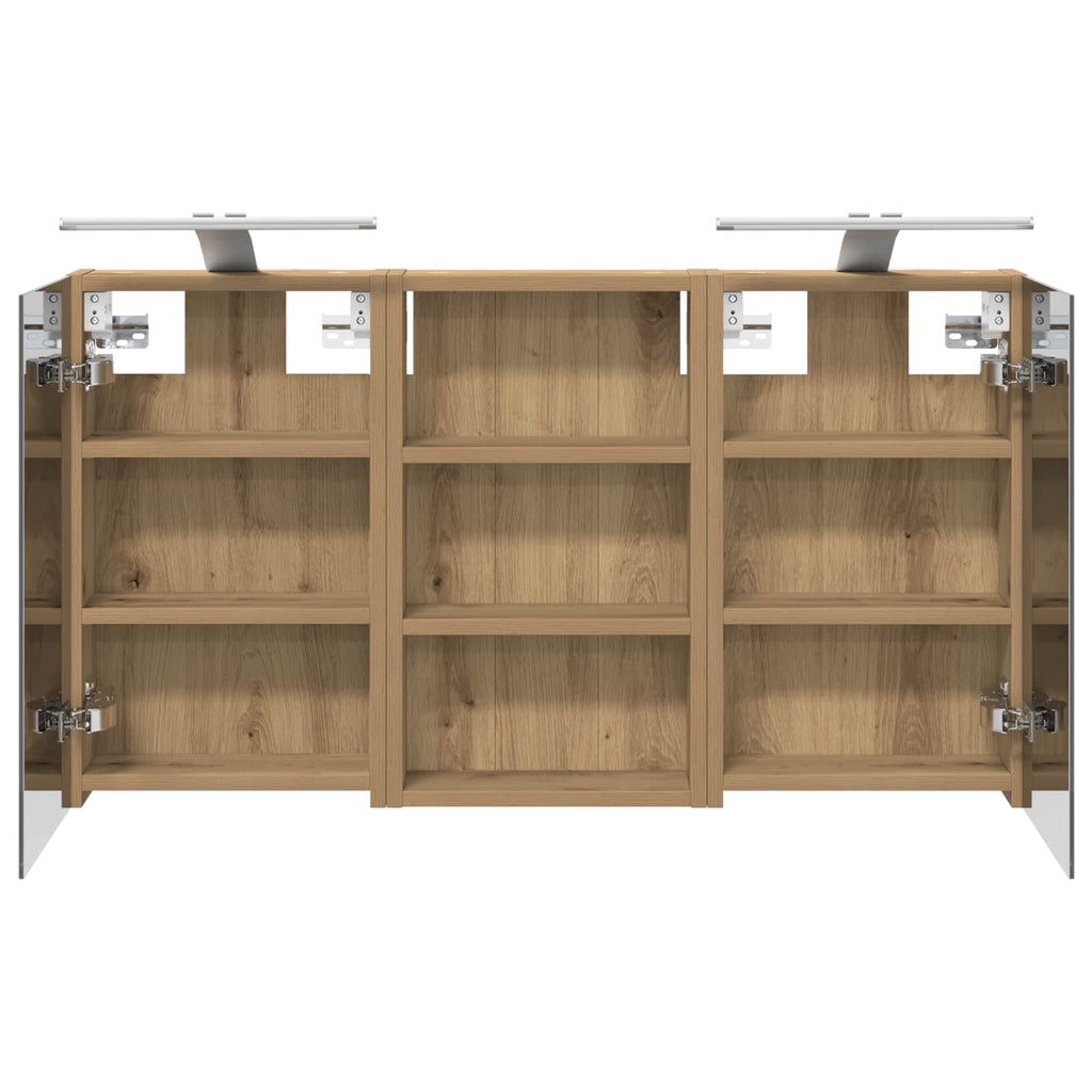 Badezimmerschrank-Set 3 pcs 90 x 10,5 x 50 cm Holzwerkstoff
