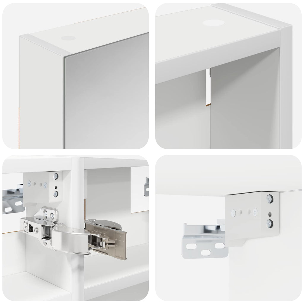 Badezimmerschrank-Set 3 pcs 100 x 10,5 x 50 cm Holzwerkstoff
