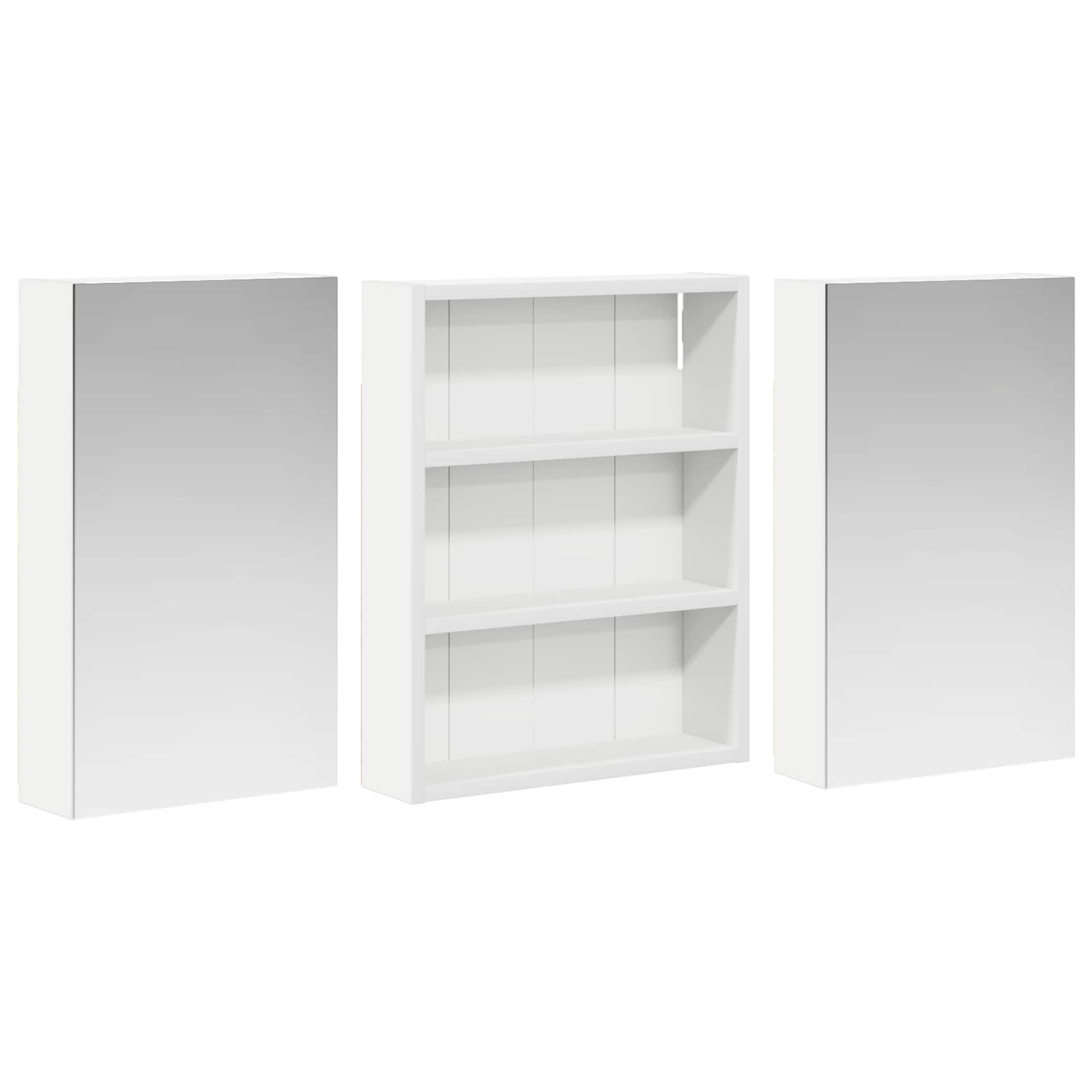 Badezimmerschrank-Set 3 pcs 100 x 10,5 x 50 cm Holzwerkstoff