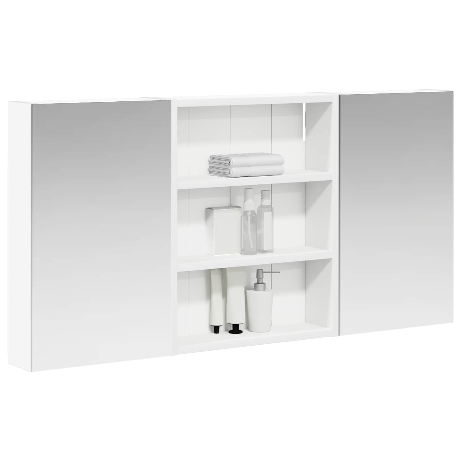 Badezimmerschrank-Set 3 pcs 100 x 10,5 x 50 cm Holzwerkstoff