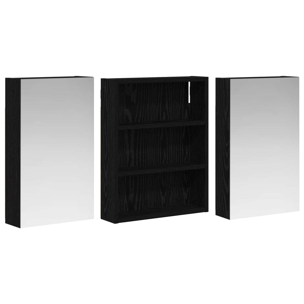 Badezimmerschrank-Set 3 pcs 100 x 10,5 x 50 cm Holzwerkstoff