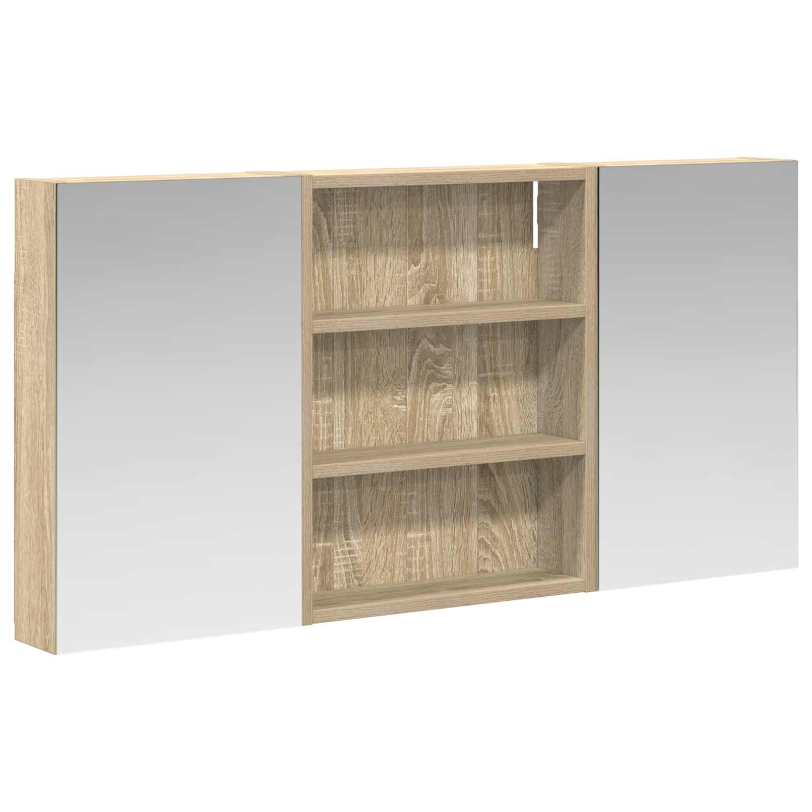 Badezimmerschrank-Set 3 pcs 100 x 10,5 x 50 cm Holzwerkstoff
