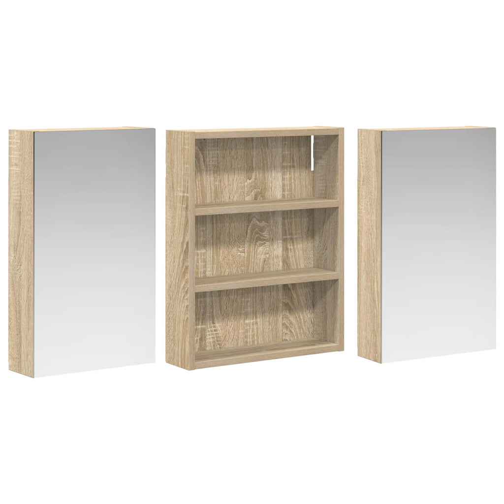 Badezimmerschrank-Set 3 pcs 100 x 10,5 x 50 cm Holzwerkstoff
