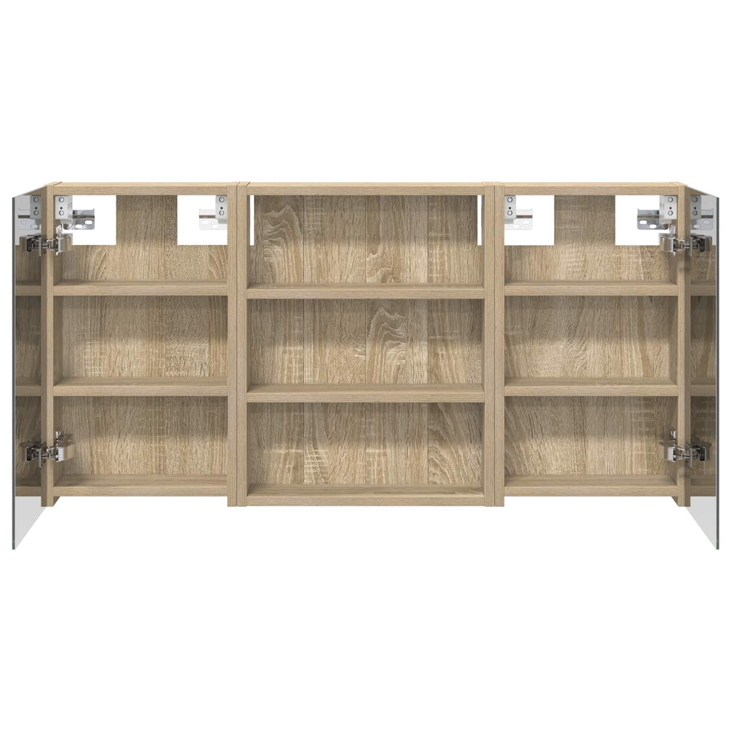 Badezimmerschrank-Set 3 pcs 100 x 10,5 x 50 cm Holzwerkstoff