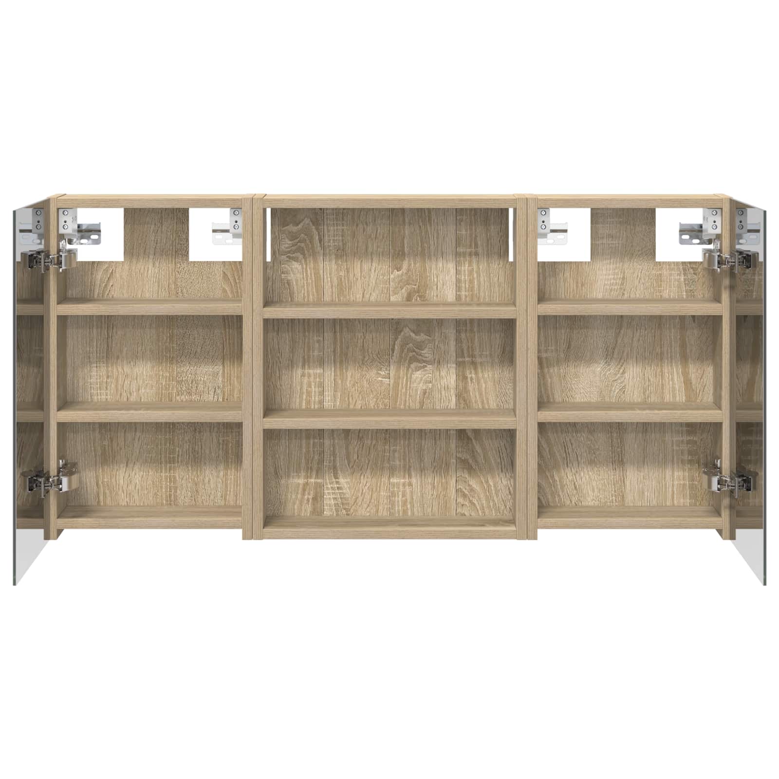 Badezimmerschrank-Set 3 pcs 100 x 10,5 x 50 cm Holzwerkstoff