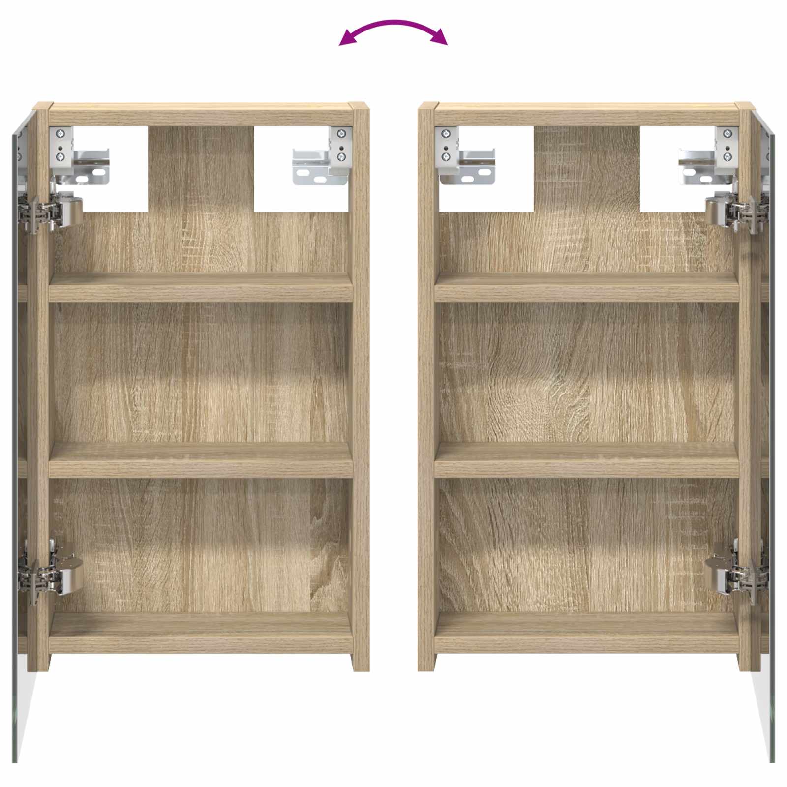 Badezimmerschrank-Set 3 pcs 100 x 10,5 x 50 cm Holzwerkstoff