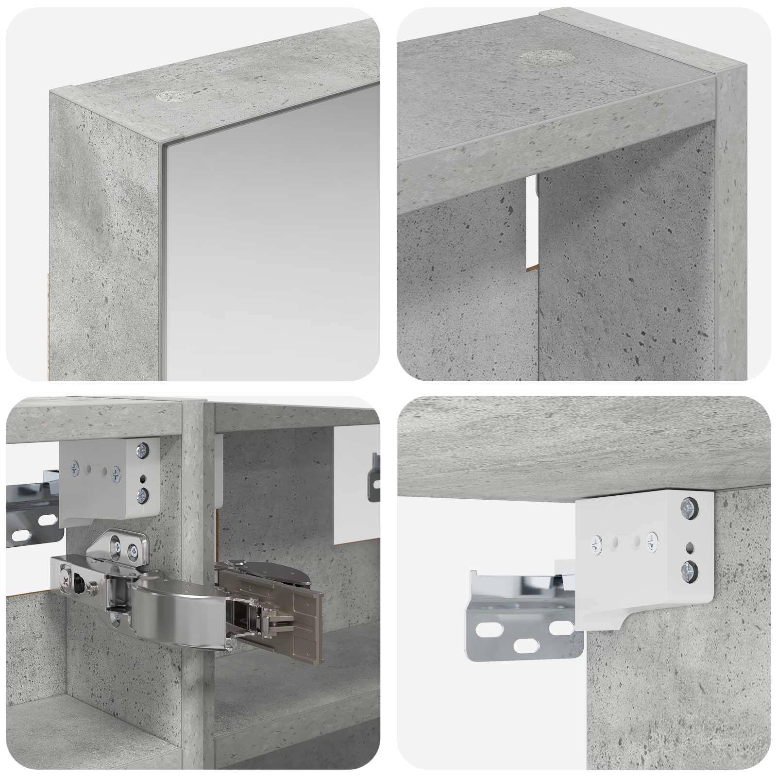 Badezimmerschrank-Set 3 pcs 100 x 10,5 x 50 cm Holzwerkstoff
