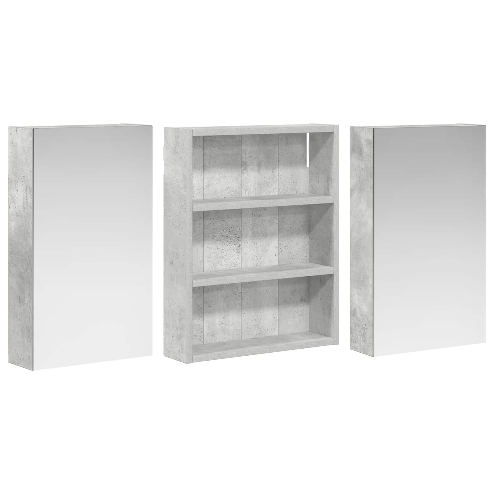Badezimmerschrank-Set 3 pcs 100 x 10,5 x 50 cm Holzwerkstoff