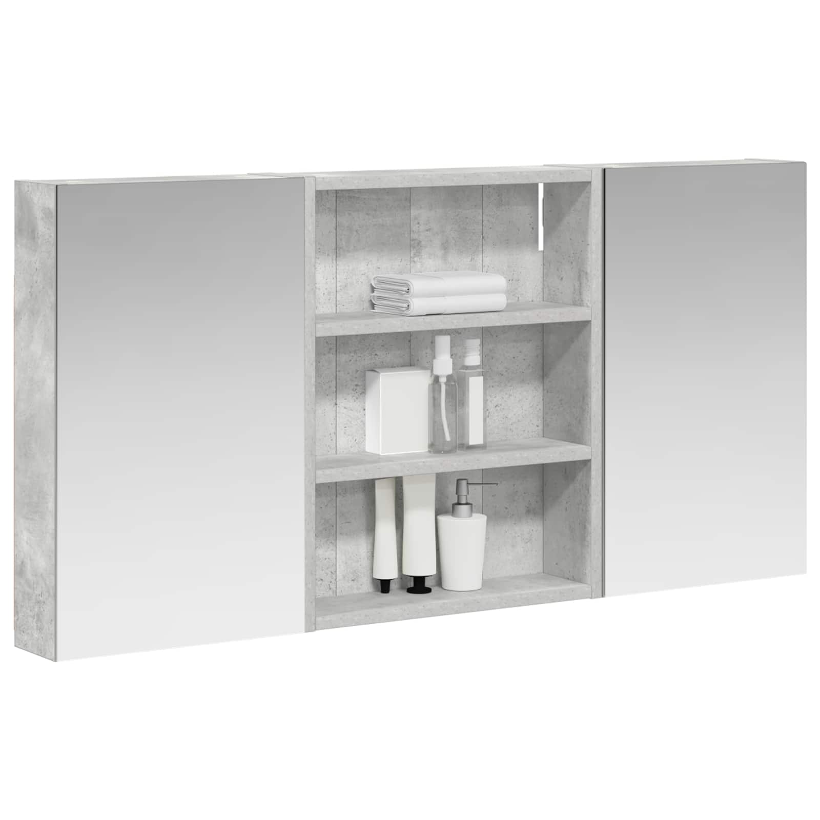 Badezimmerschrank-Set 3 pcs 100 x 10,5 x 50 cm Holzwerkstoff
