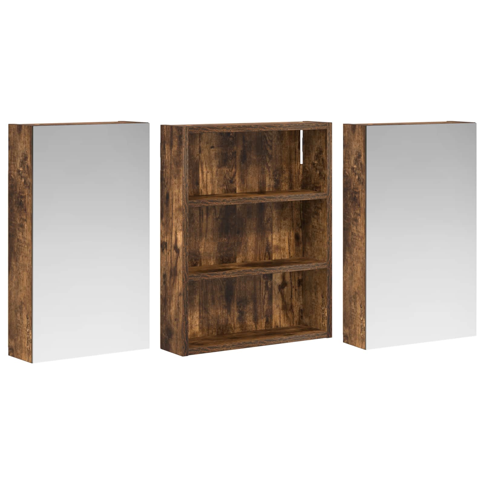 Badezimmerschrank-Set 3 pcs 100 x 10,5 x 50 cm Holzwerkstoff