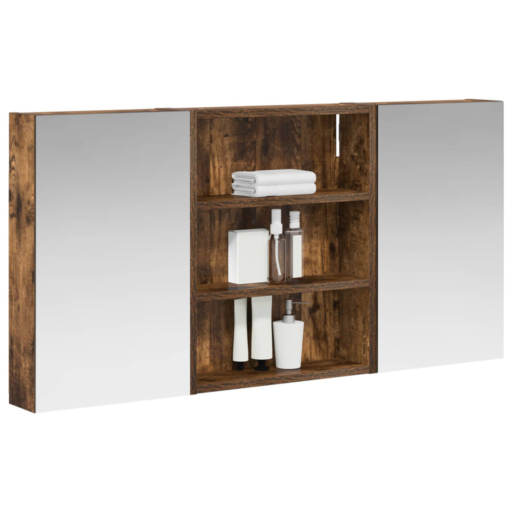 Badezimmerschrank-Set 3 pcs 100 x 10,5 x 50 cm Holzwerkstoff