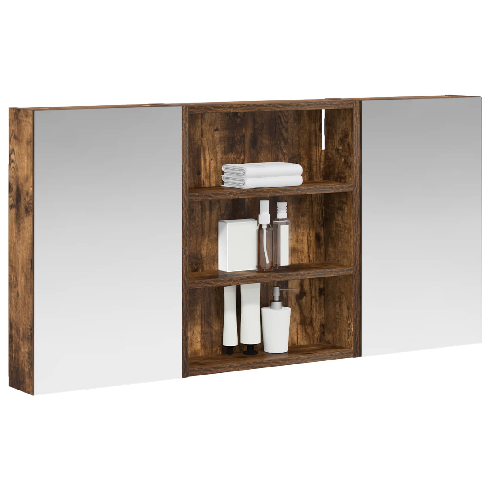 Badezimmerschrank-Set 3 pcs 100 x 10,5 x 50 cm Holzwerkstoff