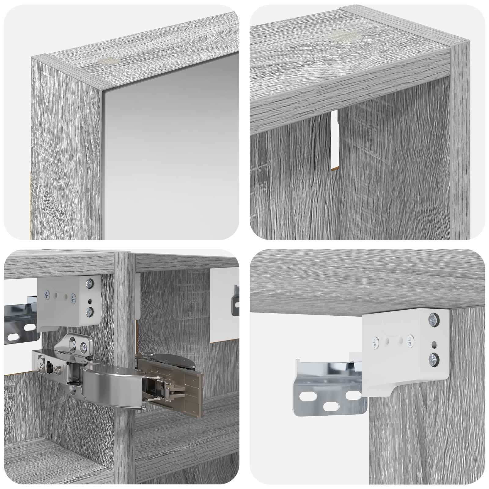 Badezimmerschrank-Set 3 pcs 100 x 10,5 x 50 cm Holzwerkstoff