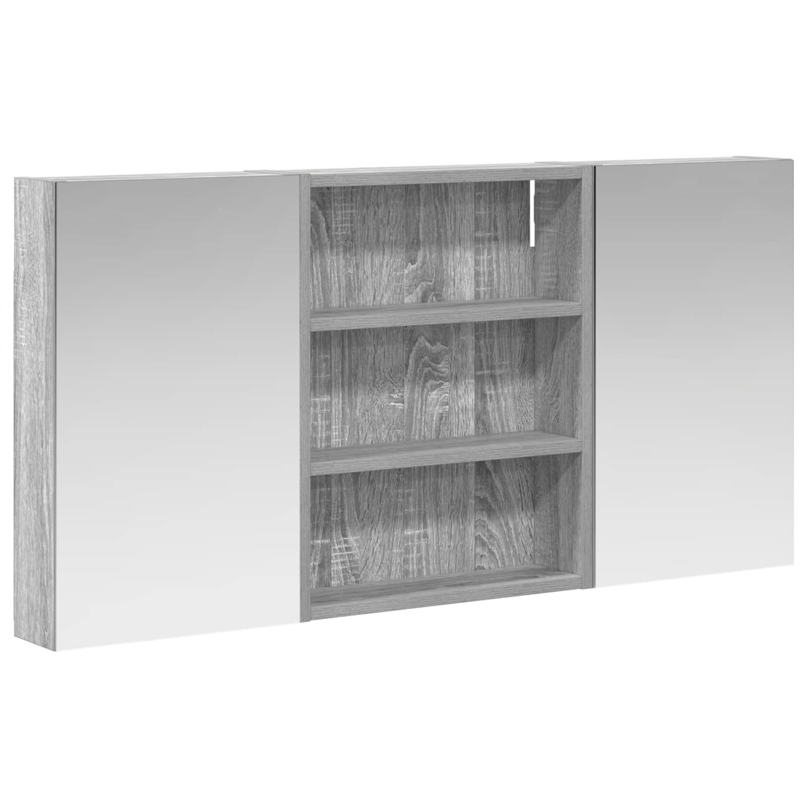Badezimmerschrank-Set 3 pcs 100 x 10,5 x 50 cm Holzwerkstoff