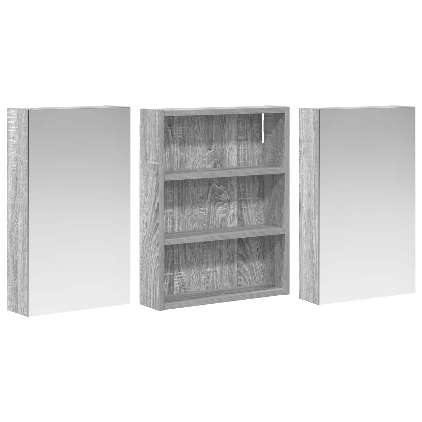 Badezimmerschrank-Set 3 pcs 100 x 10,5 x 50 cm Holzwerkstoff