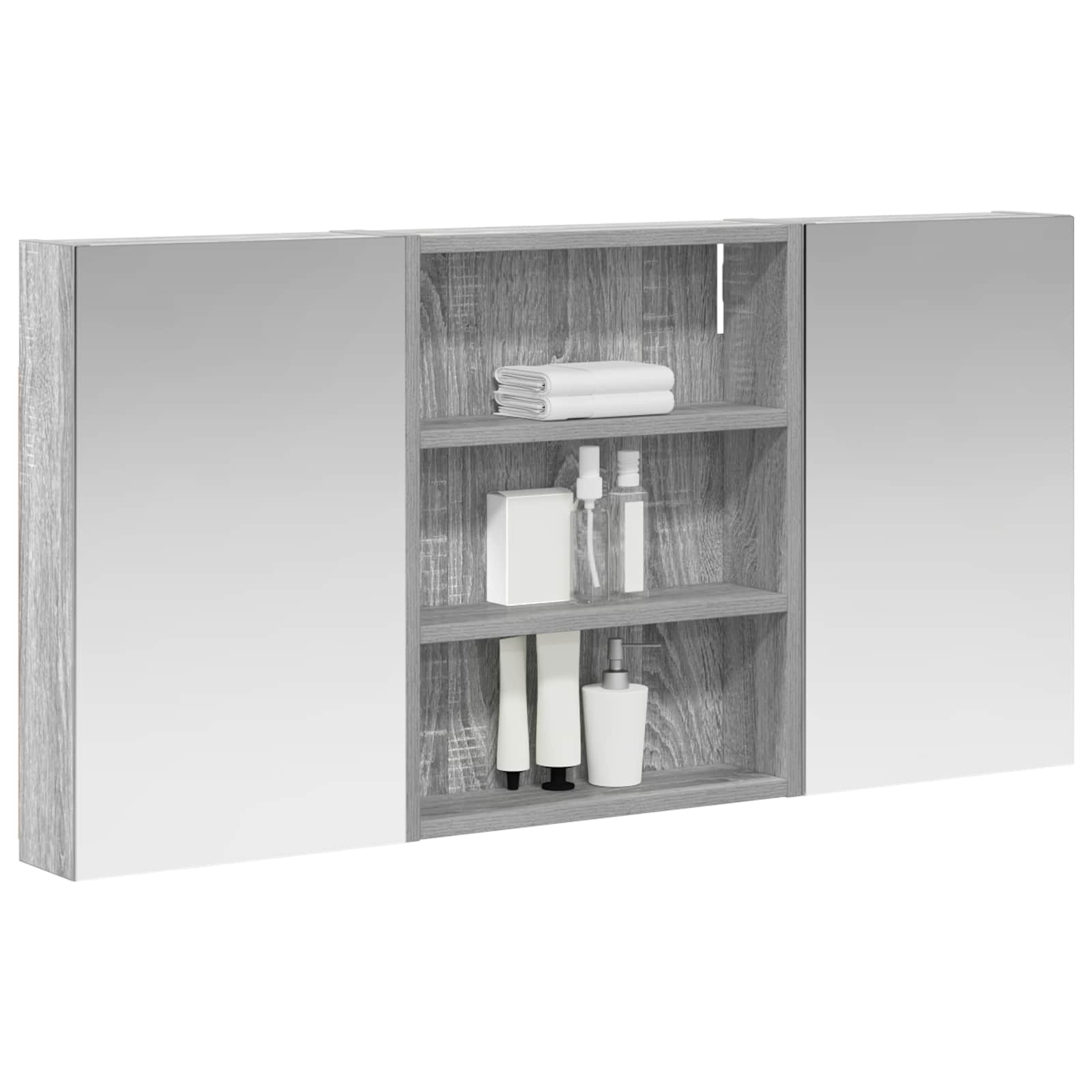 Badezimmerschrank-Set 3 pcs 100 x 10,5 x 50 cm Holzwerkstoff