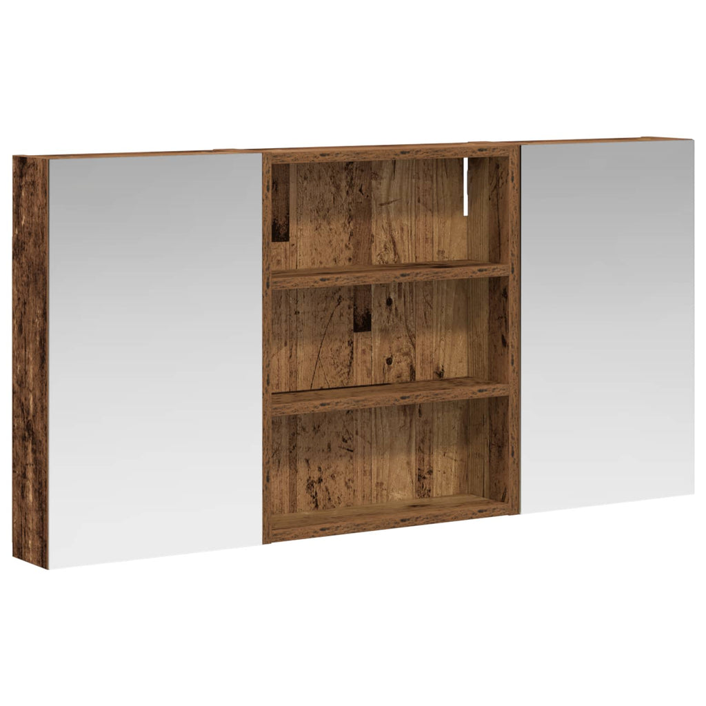 Badezimmerschrank-Set 3 pcs 100 x 10,5 x 50 cm Holzwerkstoff