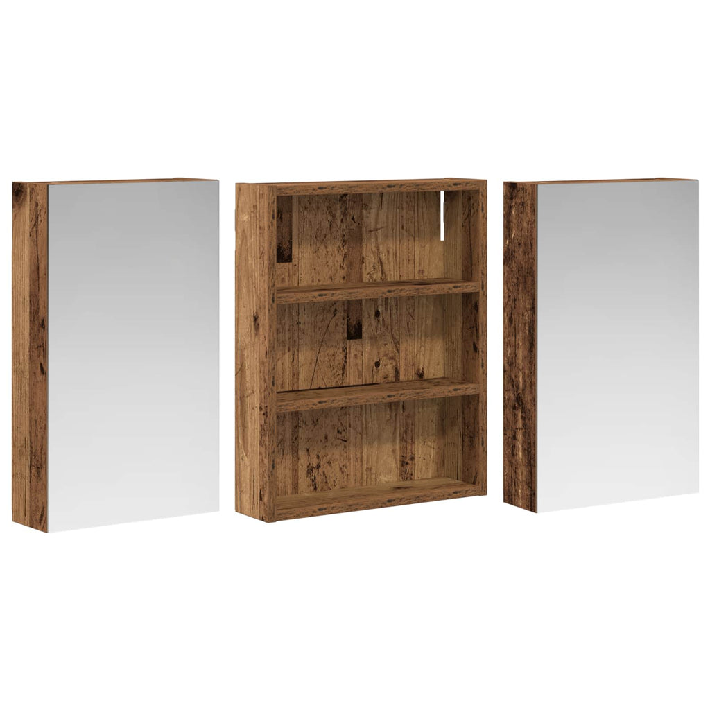 Badezimmerschrank-Set 3 pcs 100 x 10,5 x 50 cm Holzwerkstoff