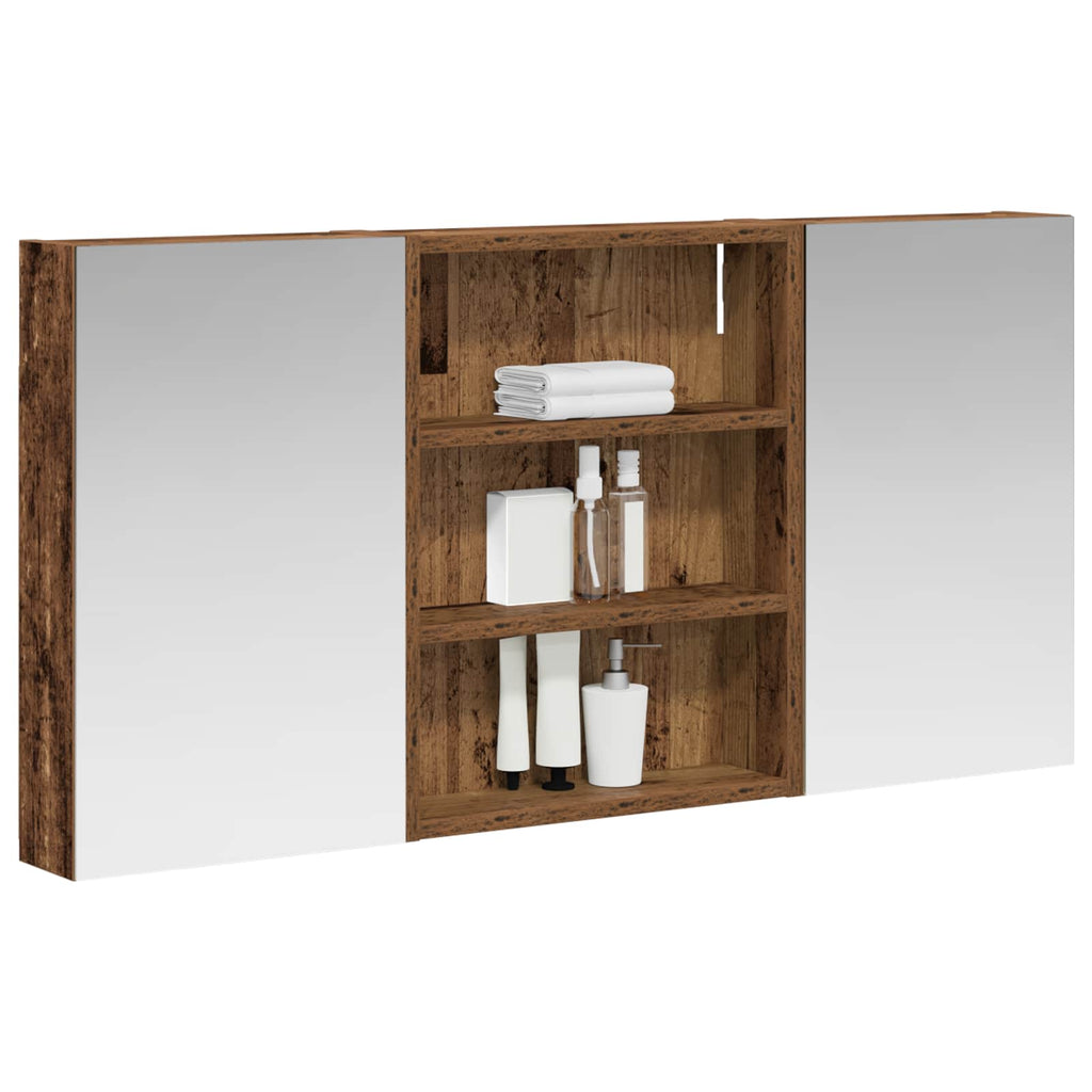 Badezimmerschrank-Set 3 pcs 100 x 10,5 x 50 cm Holzwerkstoff